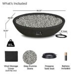 Real Flame 48.25 in. x 28.25 in. Riverside Oval Propane Gas Fire Bowl, Shale - Image 4