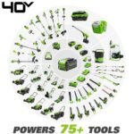 Greenworks Self-Propelled 21-inch Brushless Lawn Mower 40V with 5Ah Battery and Charger - Image 7