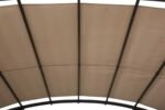 Pergola, Outdoor Steel Arched Pergola with Adjustable Canopy - Image 4