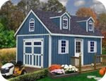 Hampton 12 ft. W x 16 ft. D Wood Storage Shed Kit with Floor (192 Sq. ft.) Installtion Included - Image 5